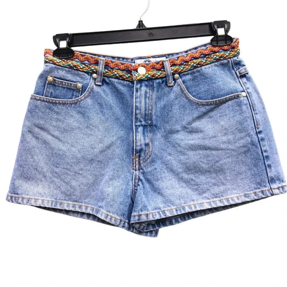Arizona Jeans Women Juniors Size 9 Vintage Denim Jean Shorts v6x